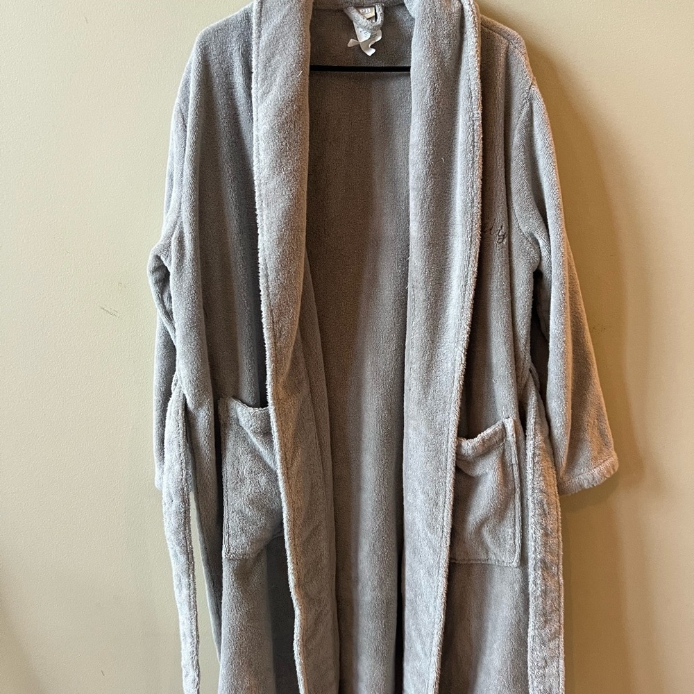 Pottery Barn Teen Plush Gray Robe